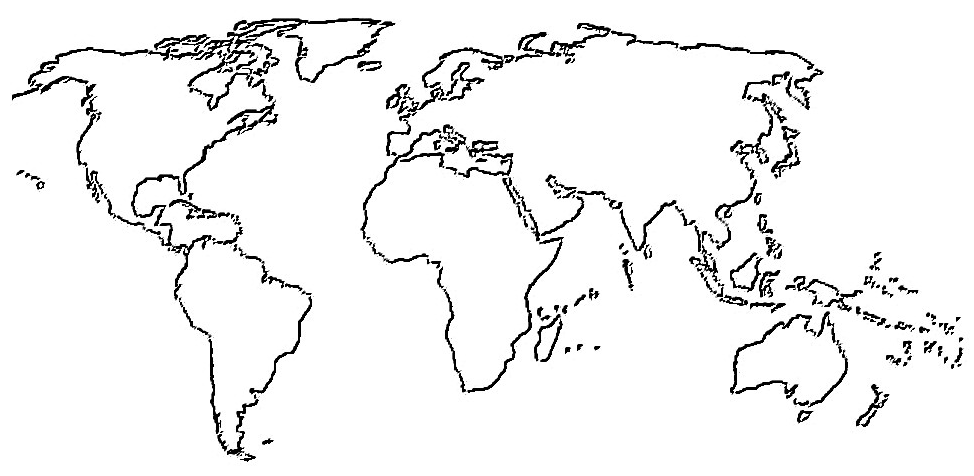 World Map Line